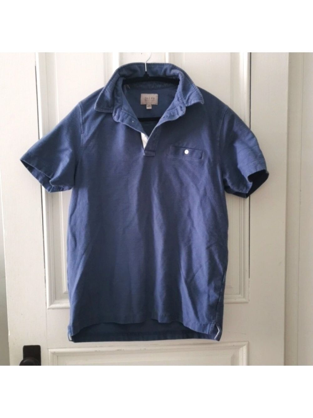 Jachs mens short sleeve golf shirt. Slate blue. Size Medium. EUC